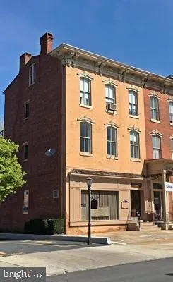 a front view of a building