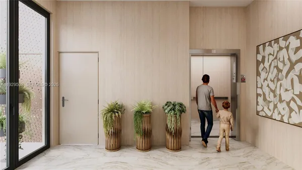 a view of small space with potted plant