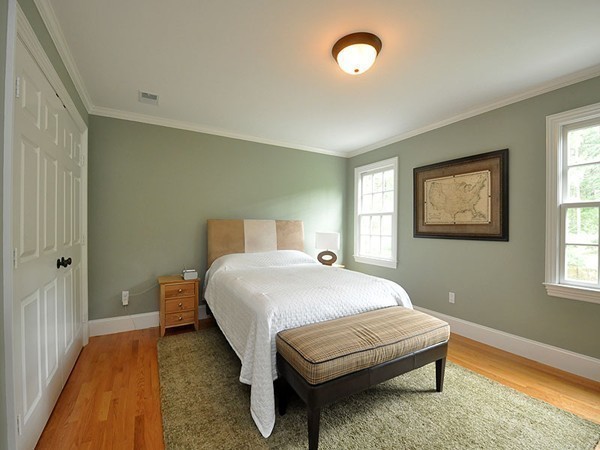 81 Montvale Road Weston, MA 02493 - Photo 22 of 27 a bedroom with a bed and night stand