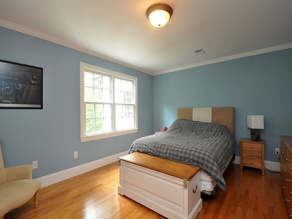 81 Montvale Road Weston, MA 02493 - Photo 23 of 27 a bedroom with a bed and wooden floor