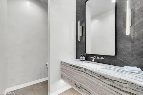 a view of a bath tub sitting in a room