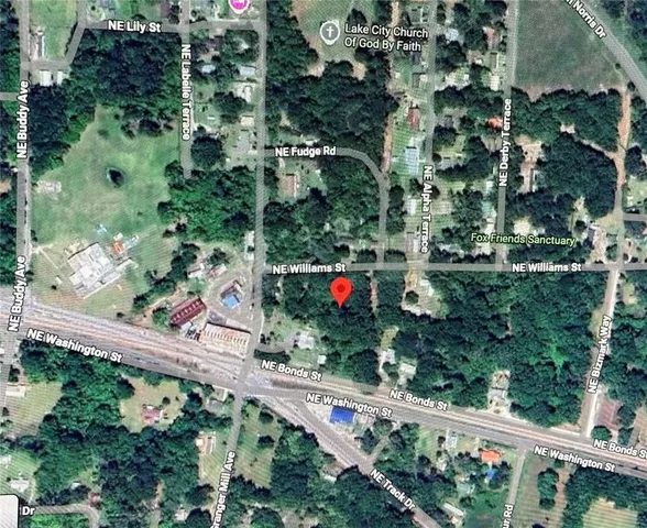 an aerial view of swimming pool