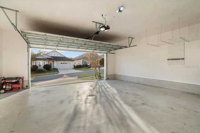 a view of a room with rack and bicycle