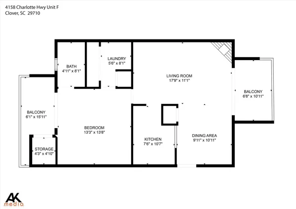 $1,600 | 4158 Charlotte Highway, Unit F, Clover, SC 29710