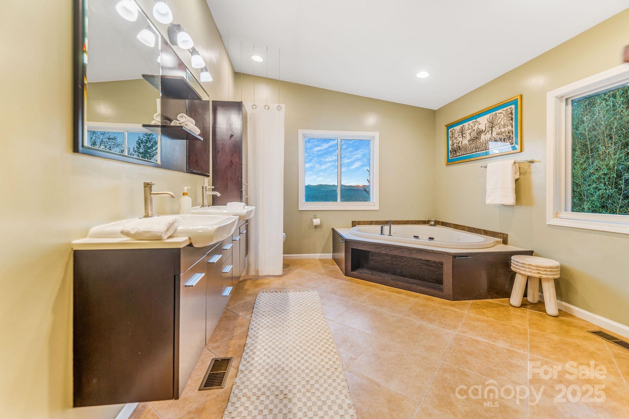 19 Westview Road Asheville, NC 28804 - Photo 30 of 44 a spacious bathroom with a tub sink and mirror