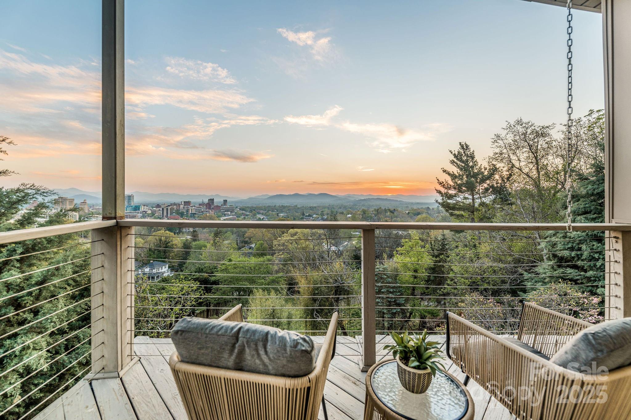 19 Westview Road Asheville, NC 28804 - Photo 32 of 44 a view of a balcony with lake view and mountain view
