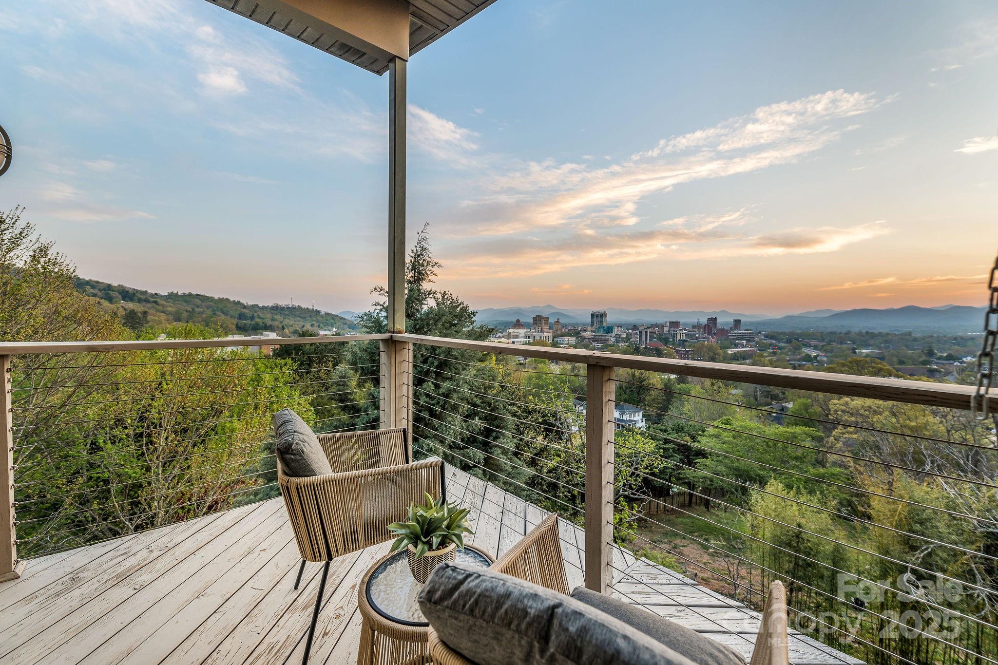 19 Westview Road Asheville, NC 28804 - Photo 5 of 44 a view of a balcony with lake view and mountain view