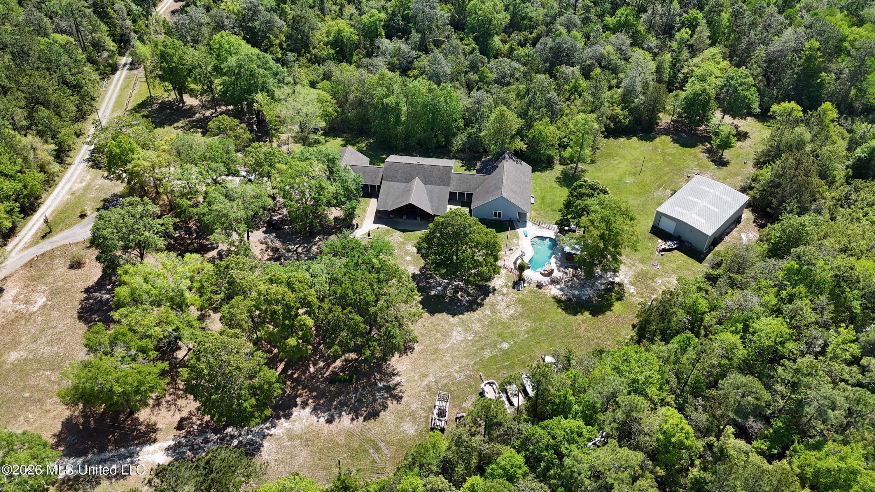 19649 Busby Road Vancleave, MS 39565 - Photo 7 of 40 BUSBY AERIAL 1