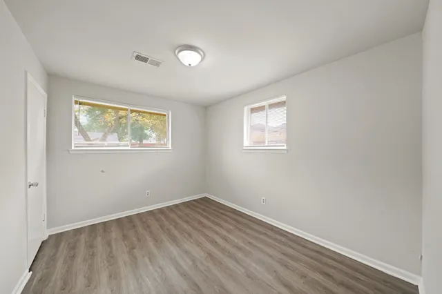 an empty room with a window