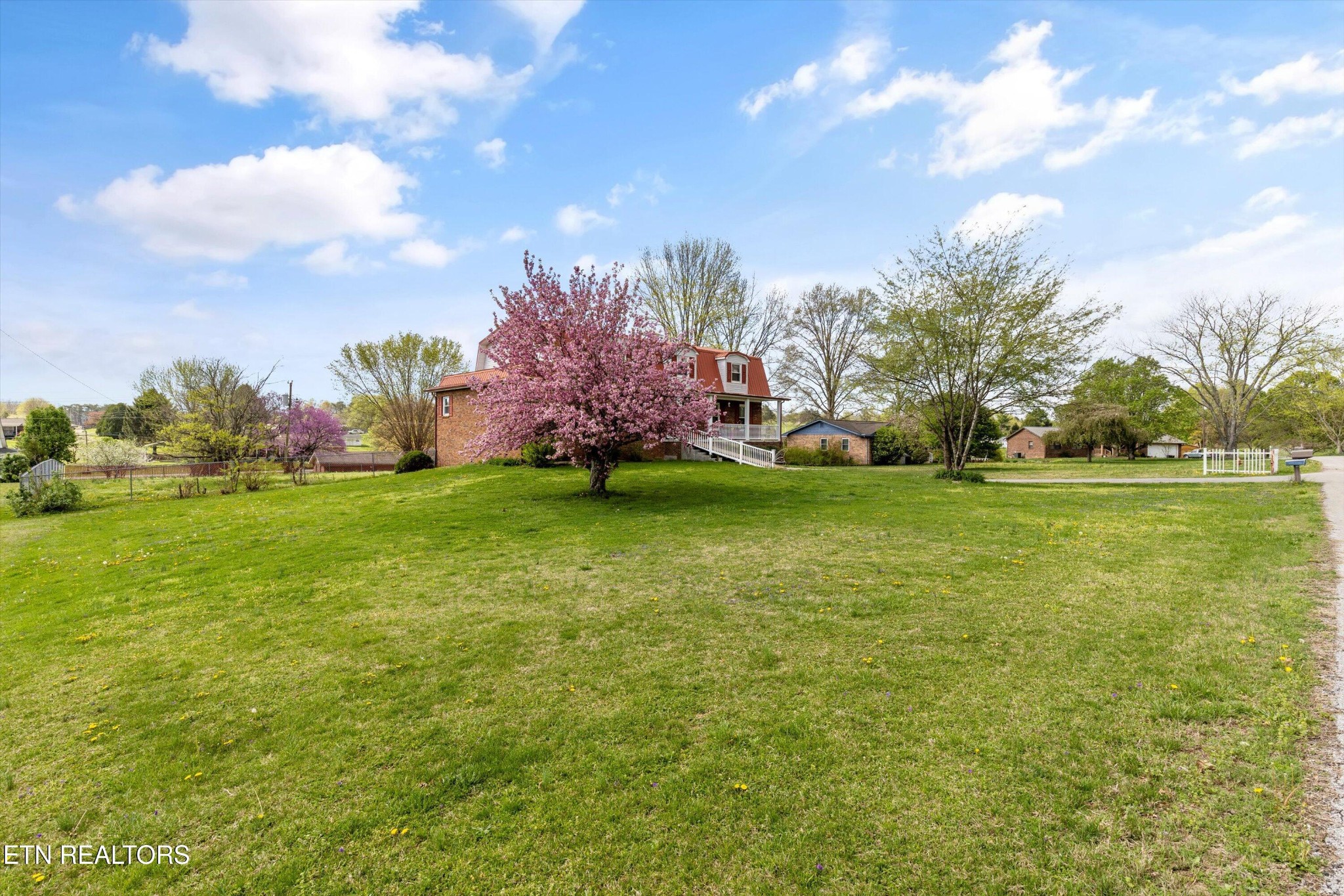 226 Thacker Drive La Follette, TN 37766 - Photo 44 of 51 a backyard of a house with lots of green space and lake view