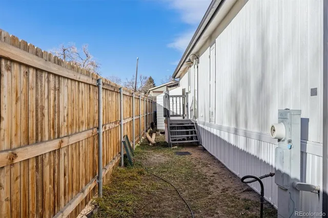 a view of balcony with stairs