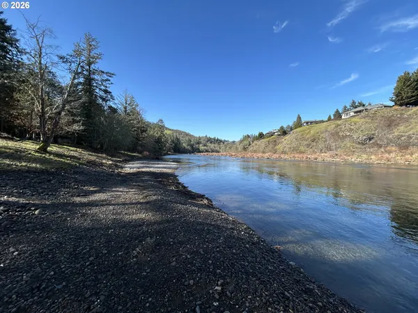 a view of a lake with outside space