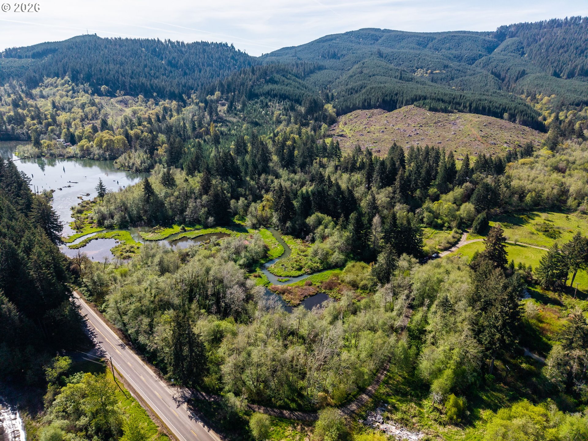 21542 Highway 126 Noti, OR 97461 - Photo 20 of 22 a view of a lush green hillside and houses