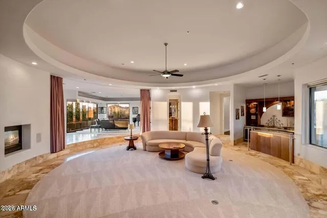 a large kitchen with stainless steel appliances granite countertop a lot of counter space