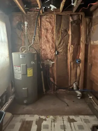 a view of a garage