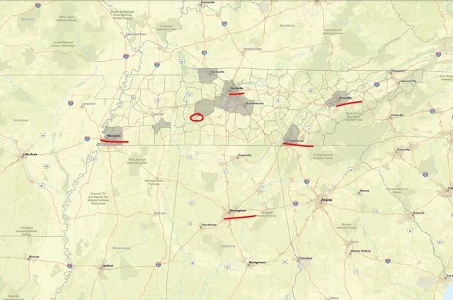 a view of a lake from a yard