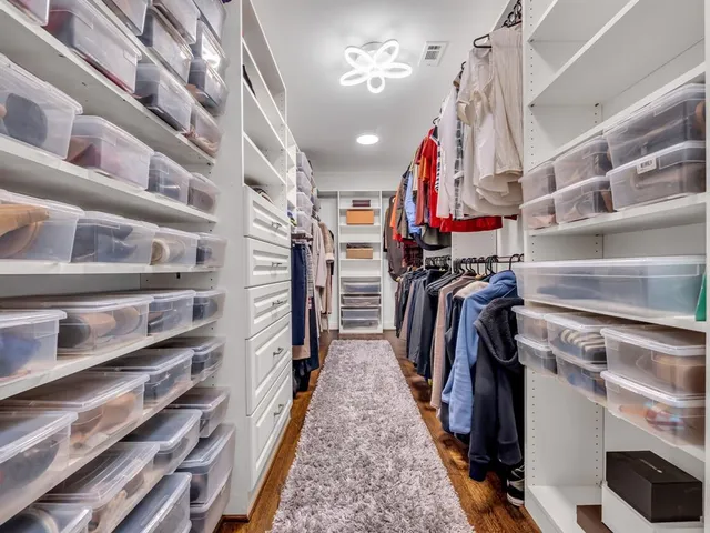 a view of a walk in closet