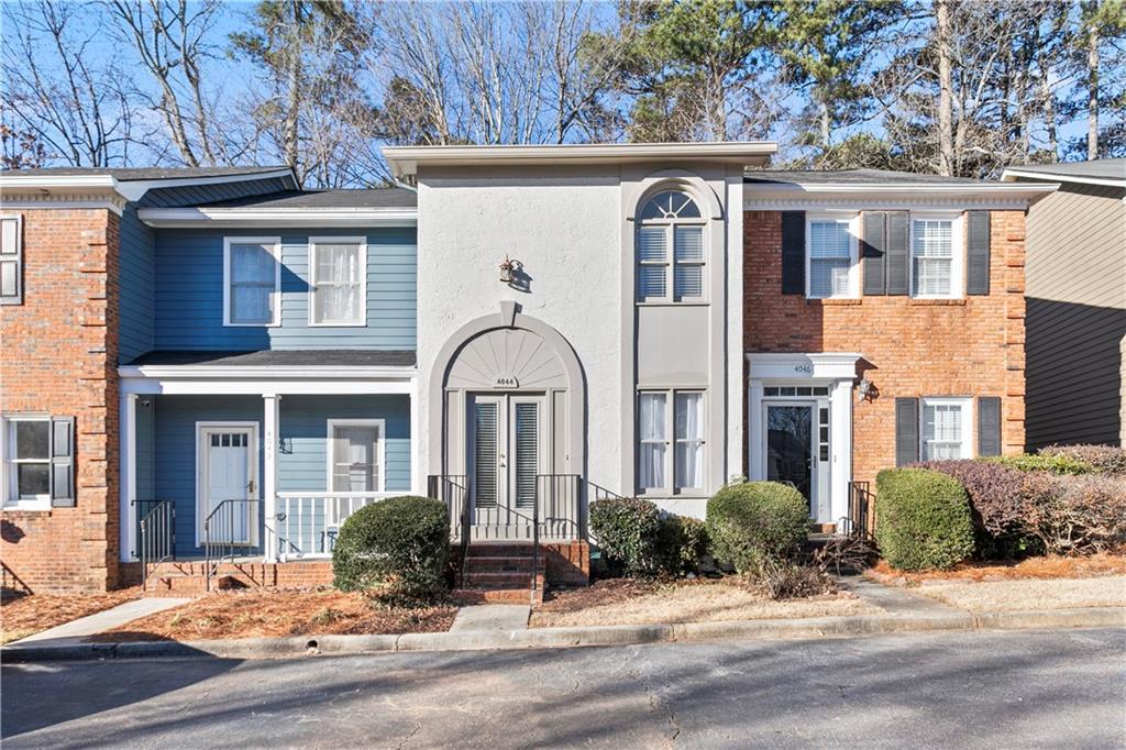 a front view of a house