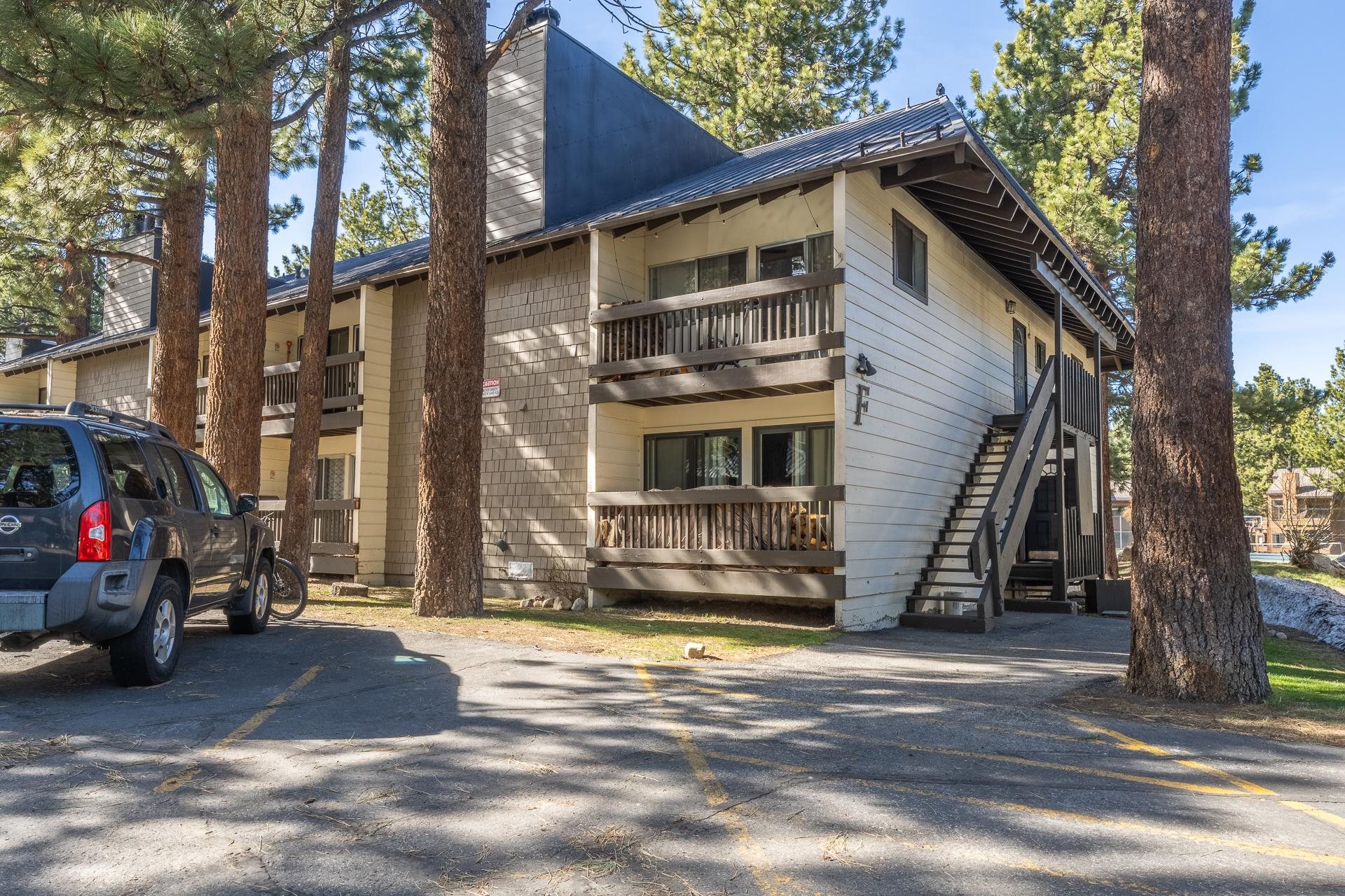2289 Sierra Nevada Road, Unit F11 Mammoth Lakes, CA 93546 - Photo 17 of 17 a view of a car park in front of a house