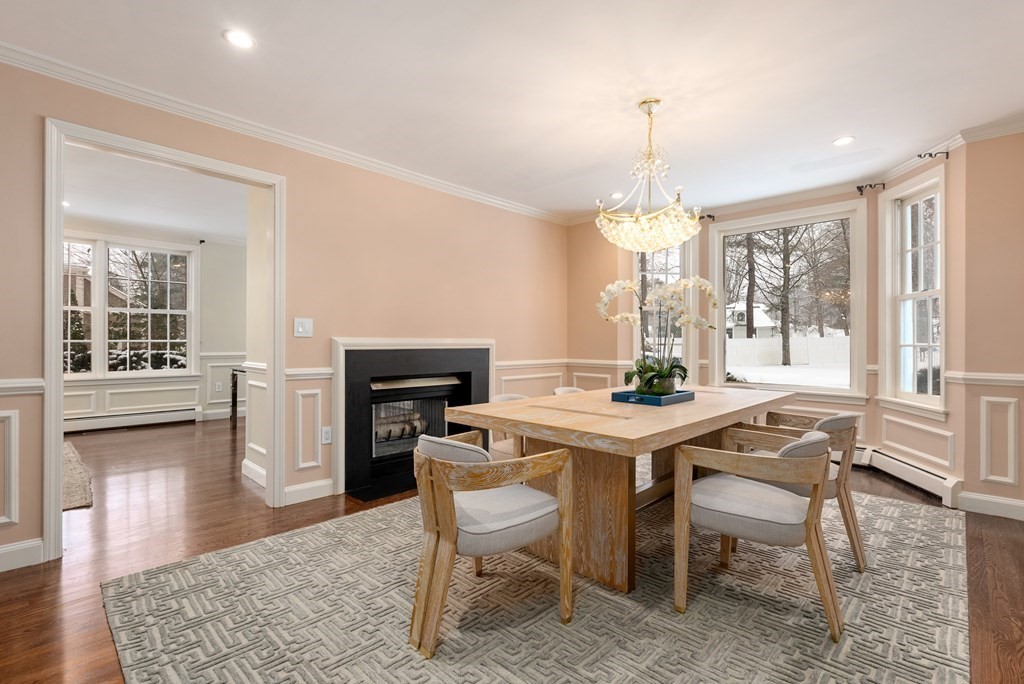 30 Hillcrest Road Weston, MA 02493 - Photo 11 of 29 a view of a dining room with furniture window and wooden floor