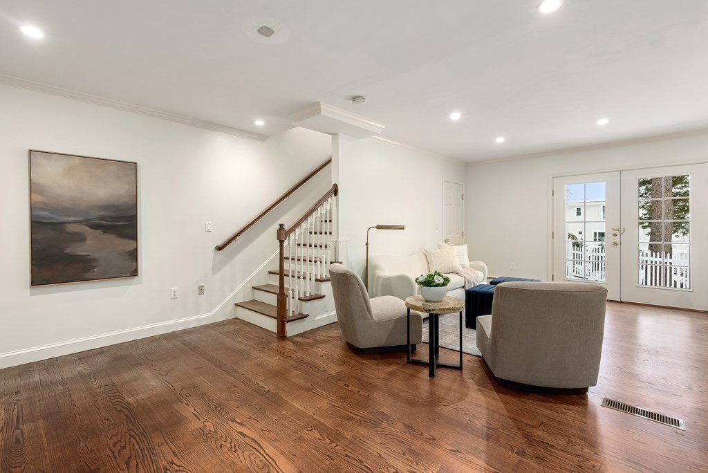 30 Hillcrest Road Weston, MA 02493 - Photo 22 of 29 a living room with furniture and a wooden floor