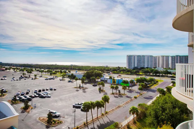 a view of a city with tall buildings