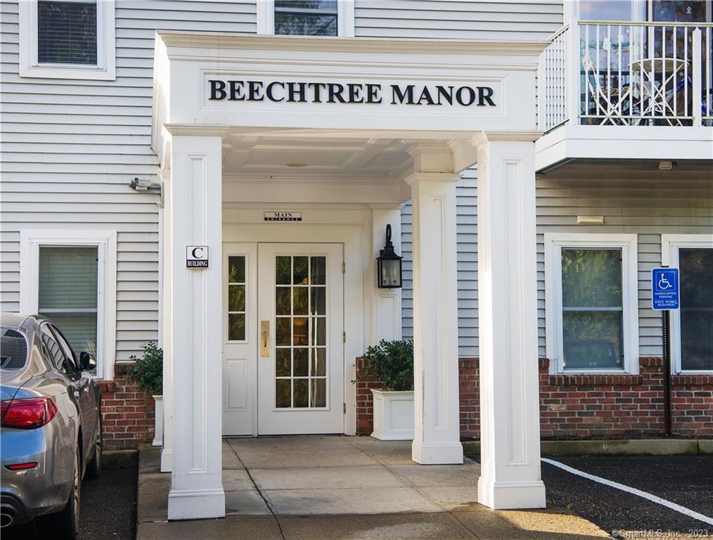 a view of entrance front of the building