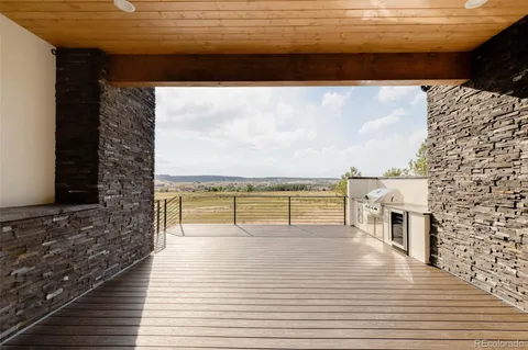 a view of a balcony with an ocean view