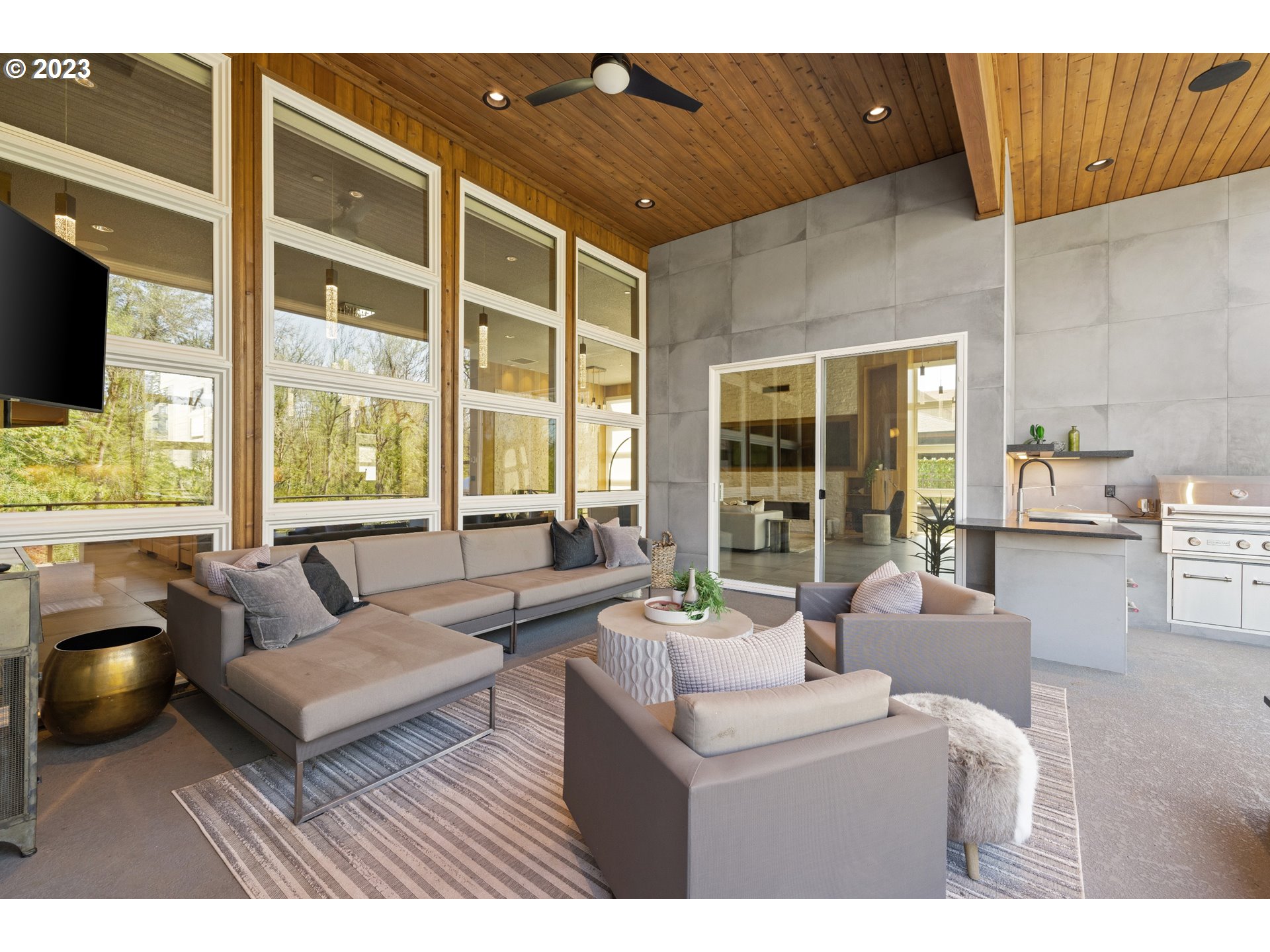 3617 Northwest McMaster Drive Camas, WA 98607 - Photo 13 of 48 a living room with furniture and large windows