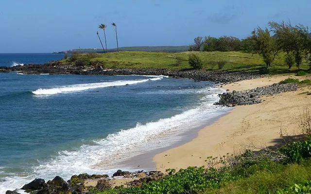 a view of an ocean and beach