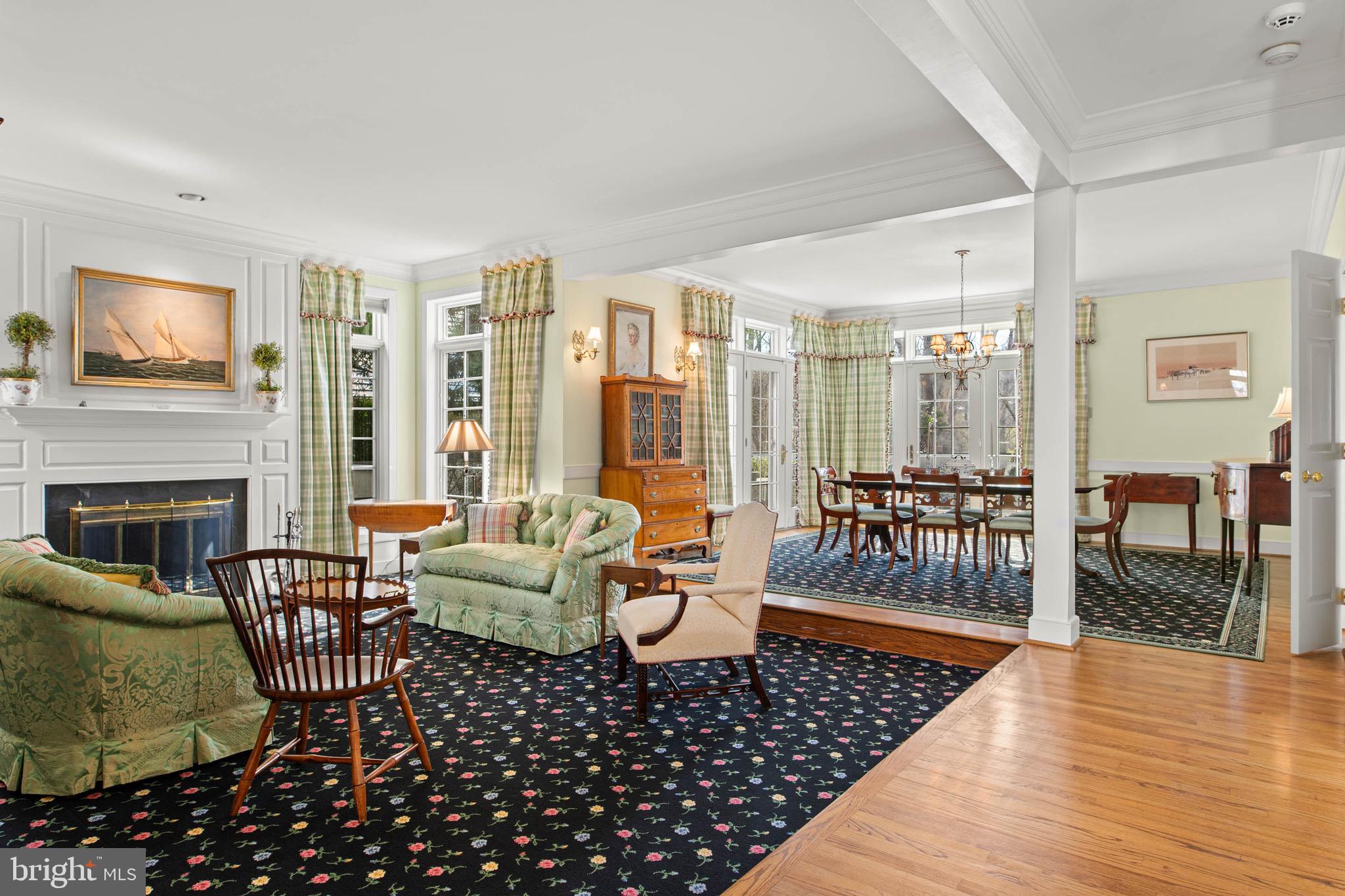 1244 Denbigh Lane Wayne, PA 19087 - Photo 38 of 38 a living room with furniture and a floor to ceiling window