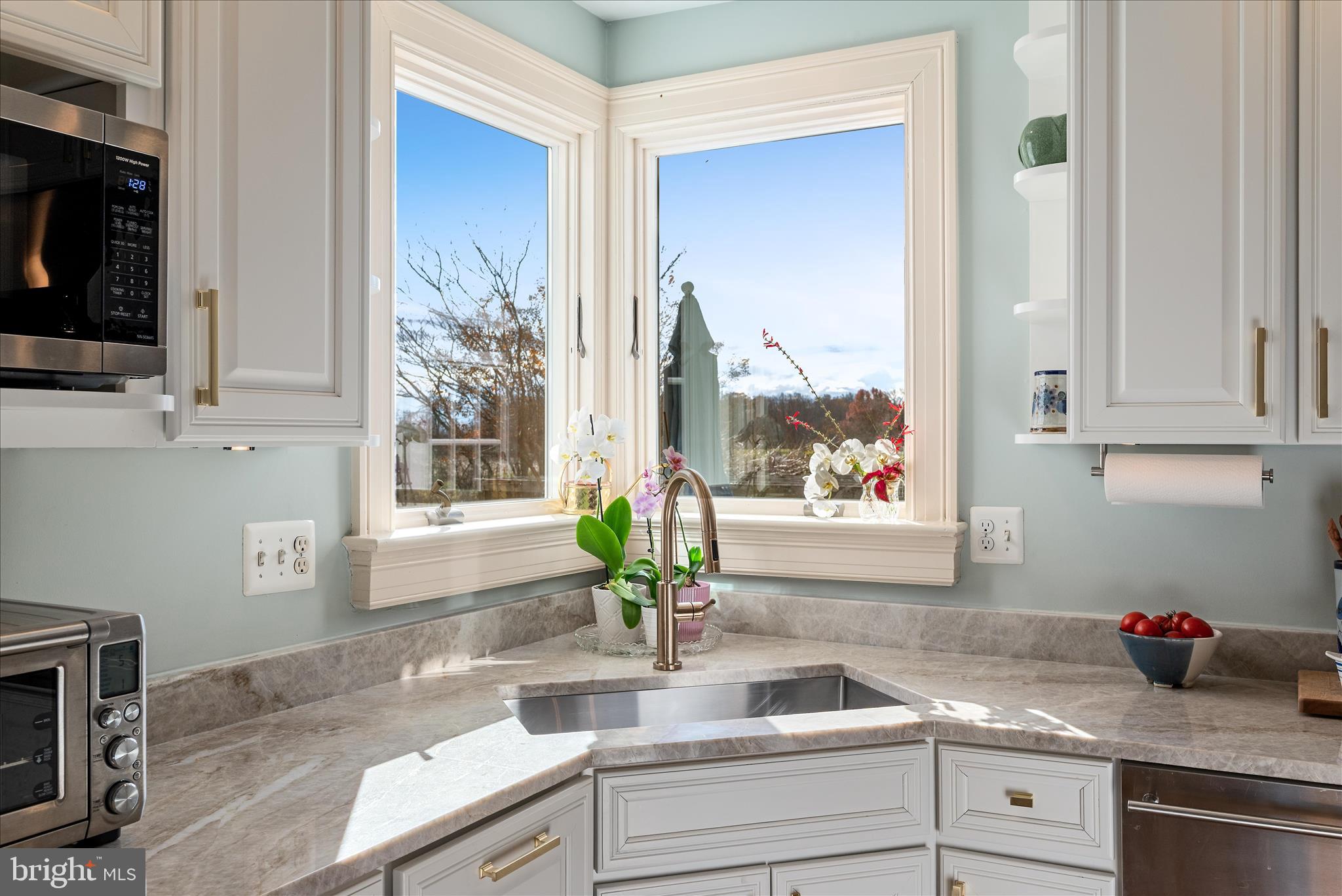 17635 Harmony Church Road Hamilton, VA 20158 - Photo 50 of 108 a kitchen with stainless steel appliances white cabinets and a granite counter tops