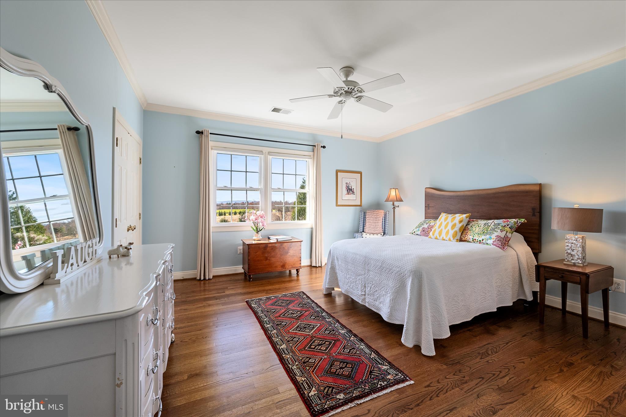 17635 Harmony Church Road Hamilton, VA 20158 - Photo 73 of 108 Bedroom has ceiling fam and window treatment