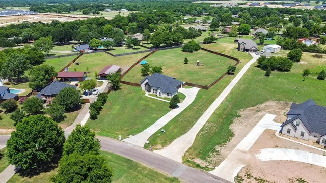 an aerial view of a football ground
