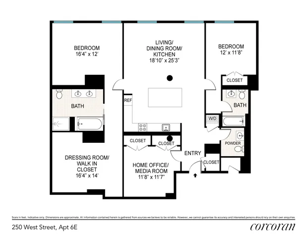 $5,400,000 | 250 West Street, Unit 6E | TriBeCa