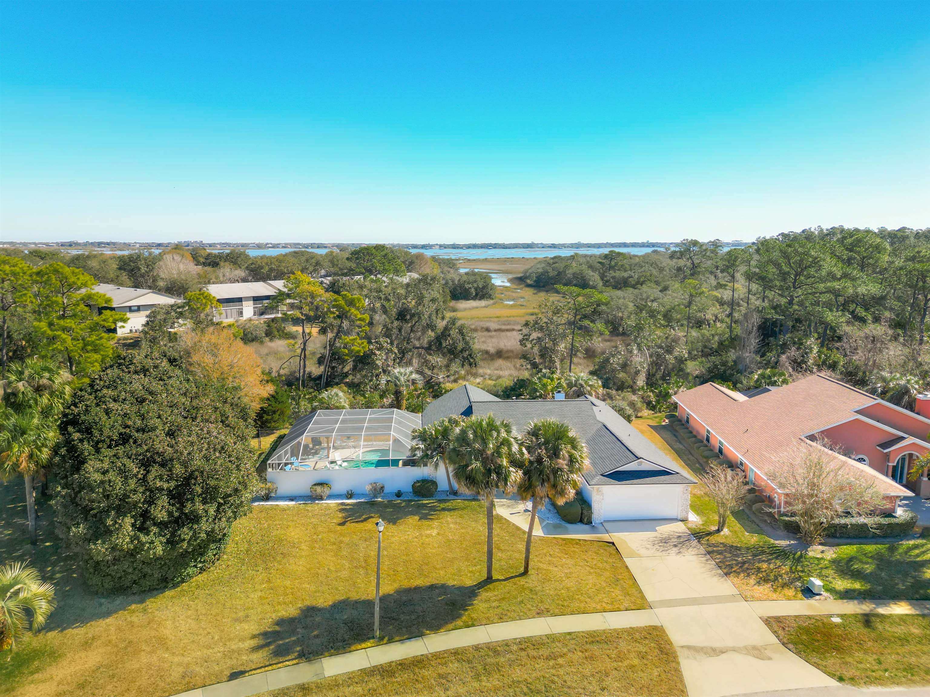 655 East Bianca Circle St. Augustine, FL 32086 - Photo 32 of 53 an aerial view of residential houses with outdoor space