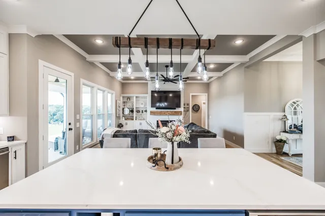 a view of a hallway with elevator