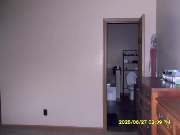 a view of a hallway with workspace