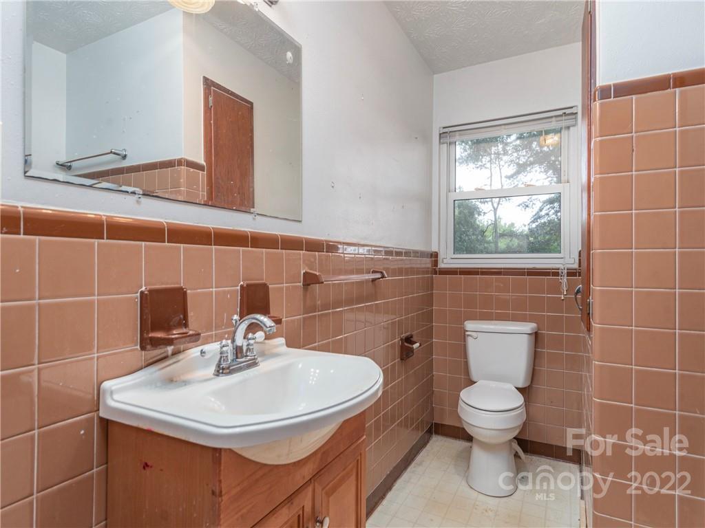 764 North Canton Road Canton, NC 28716 - Photo 10 of 16 a bathroom with a sink a toilet and a mirror