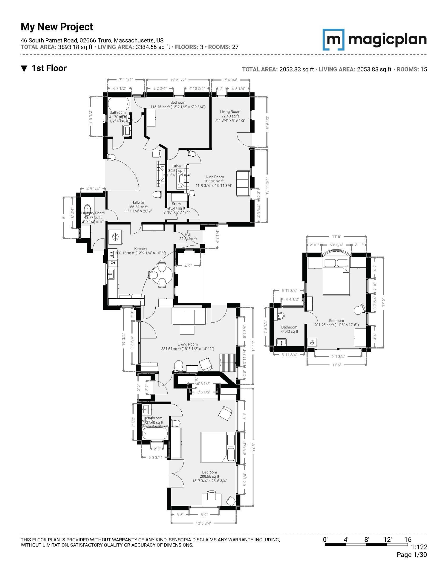 46 South Pamet Road Truro, MA 02666 - Photo 66 of 68 a picture of a floor plan