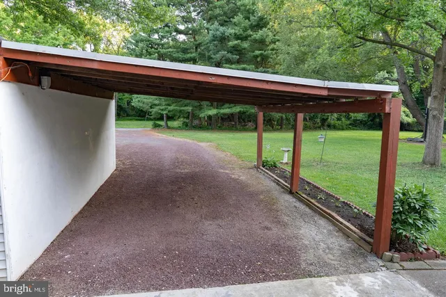 a view of backyard with green space