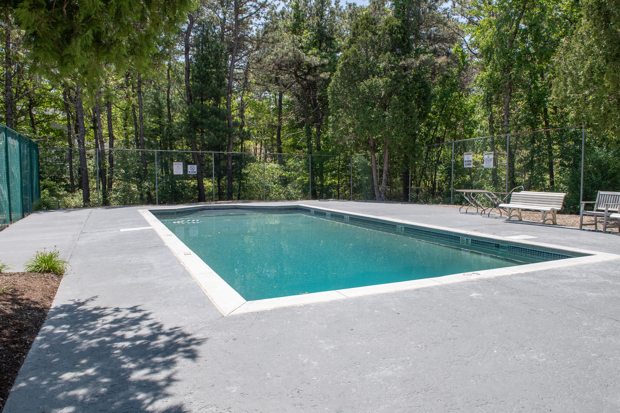 8 Yachtsman Circle Mashpee, MA 02649 - Photo 51 of 56 a view of a swimming pool and trees in the background