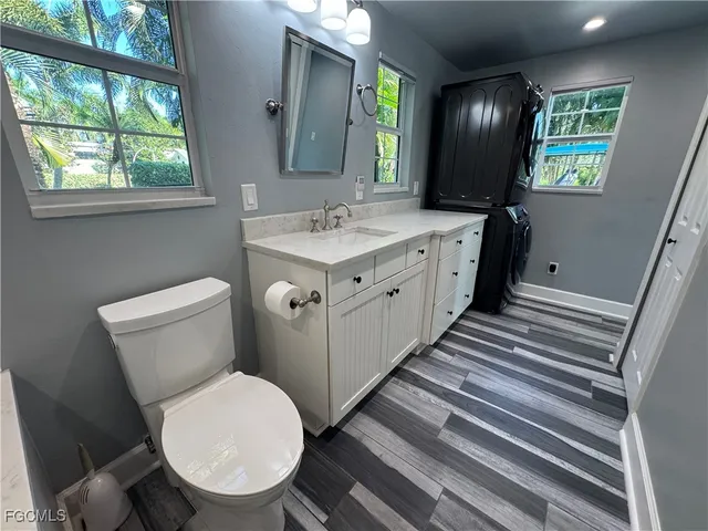 a view of a park with plants and trees