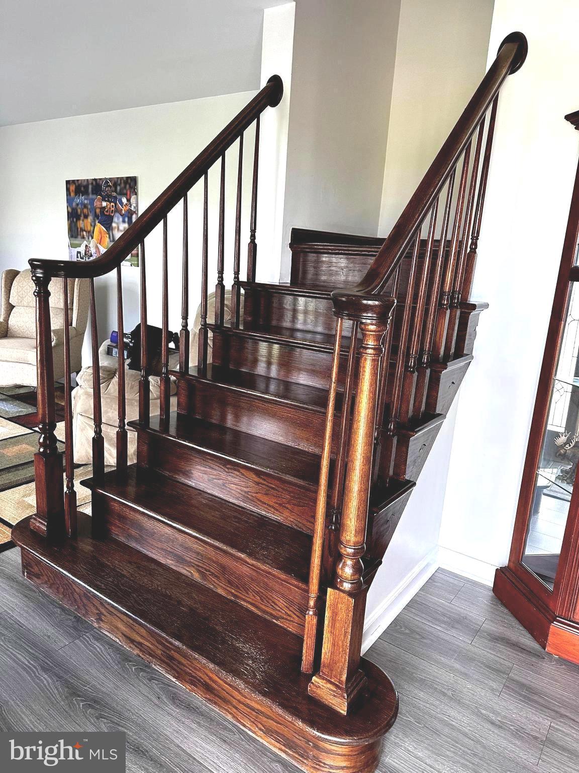 25 Mish Road Bunker Hill, WV 25413 - Photo 53 of 124 a view of staircase with wooden floor and white walls