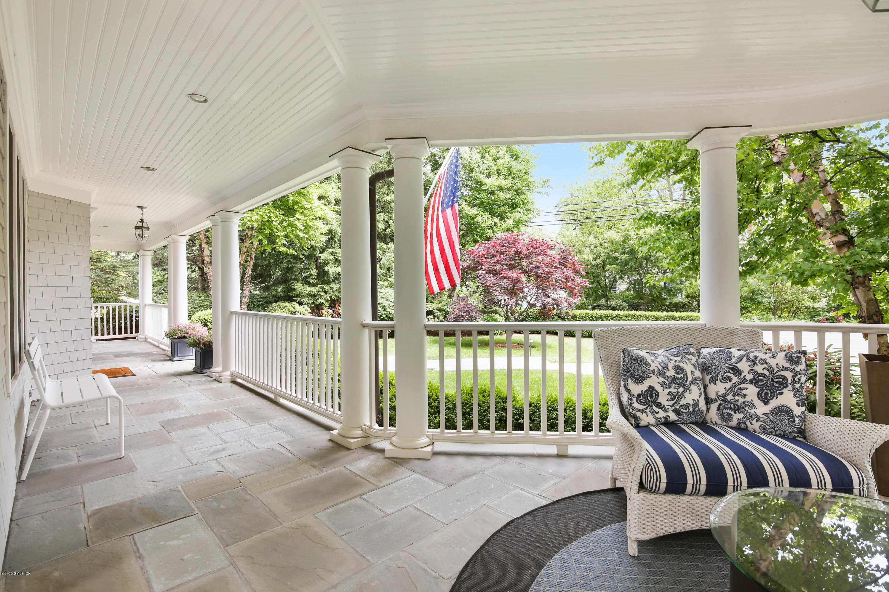 67 Lockwood Road Riverside, CT 06878 - Photo 29 of 30 a view of a porch with furniture and garden