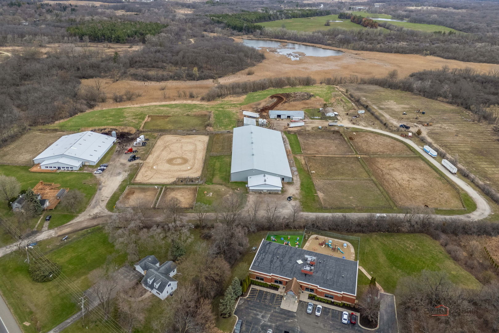 26011 North Rand Road Lake Zurich, IL 60047 - Photo 5 of 15 an aerial view of a house with a yard