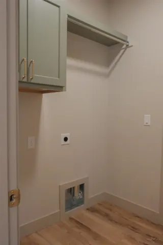 a view of a wooden door