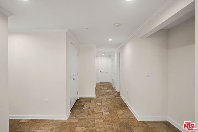a view of hallway with stairs