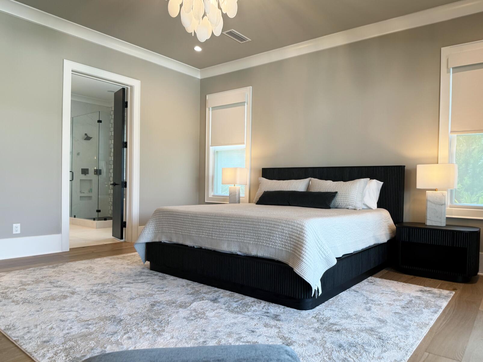 83 Norman Ct Inlet Beach Inlet Beach, FL 32461 - Photo 14 of 21 a bedroom with a bed and wooden floor