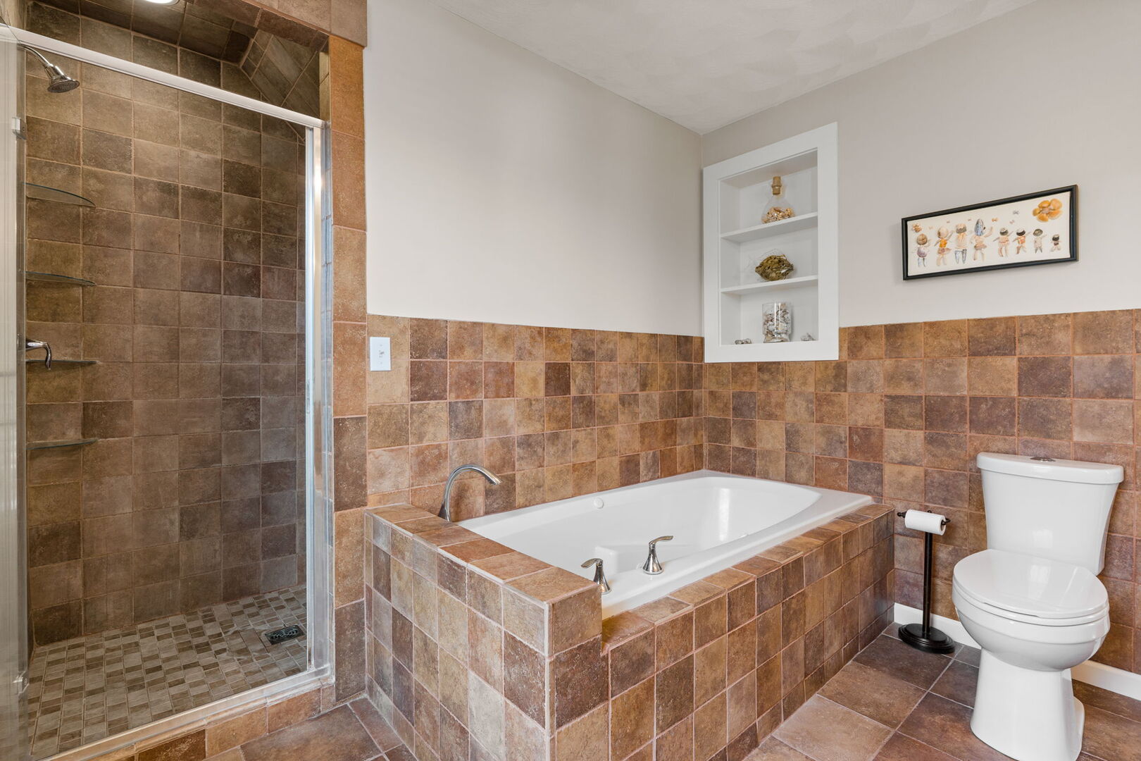 417 North State Street Geneseo, IL 61254 - Photo 19 of 51 a white bath tub sitting next to a white toilet